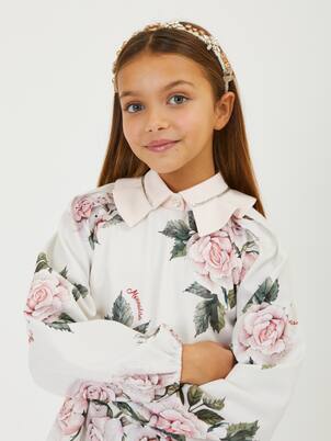 Robe à fleurs et ornements | Monnalisa