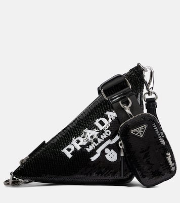 Borsa a spalla con paillettes | Prada