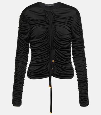 Ruched self-tie top | Blumarine