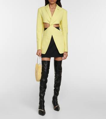 Overknee-Stiefel aus Leder | Coperni