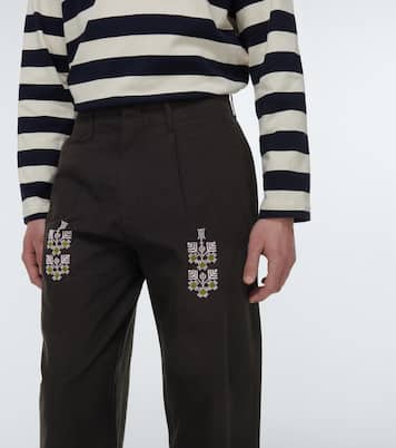 Bestickte Hose Qrunful aus Baumwolle | Adish