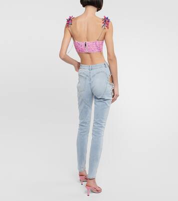 Verziertes Cropped-Top | Area