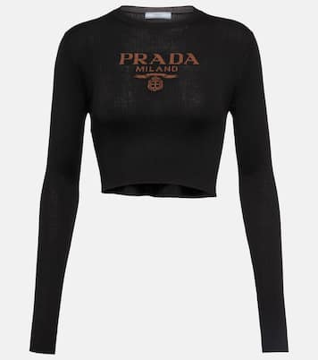 Cropped-Top aus Seide | Prada