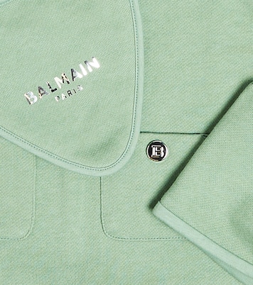 Baby cotton onesie, beanie and bib set | Balmain Kids