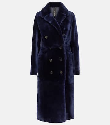 Double-breasted shearling coat  | Blancha