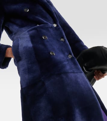 Double-breasted shearling coat  | Blancha