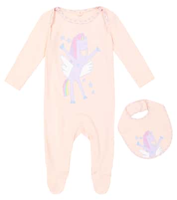 Baby - Tutina e bavaglino in jersey di cotone | Stella McCartney Kids