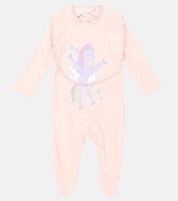 Baby - Tutina e bavaglino in jersey di cotone | Stella McCartney Kids