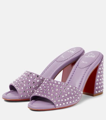 Mules Jane en daim à ornements | Christian Louboutin