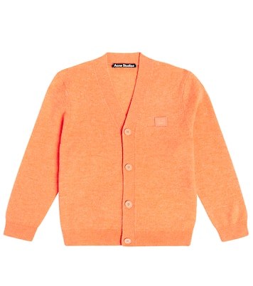 Cardigan Face Logo en laine | Acne Studios Kids