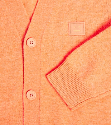 Cardigan Face Logo en laine | Acne Studios Kids