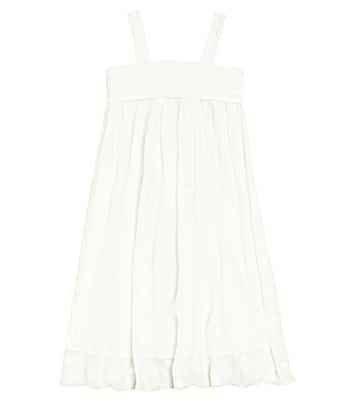Embroidered silk dress | Chloé Kids