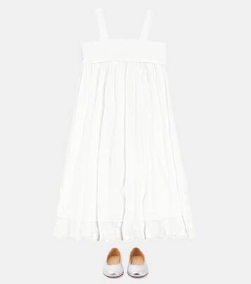 Embroidered silk dress | Chloé Kids