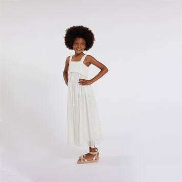 Embroidered silk dress | Chloé Kids