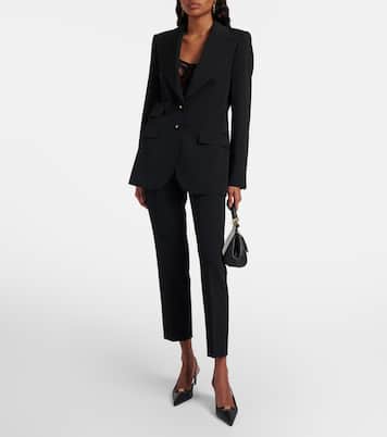 Schmale Low-Rise-Hose aus einem Wollgemisch | Dolce&Gabbana