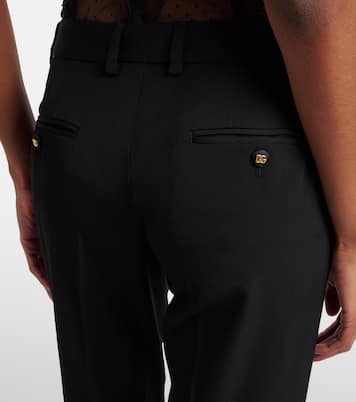 Schmale Low-Rise-Hose aus einem Wollgemisch | Dolce&Gabbana