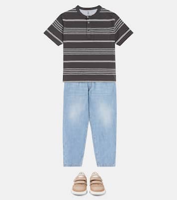 T-Shirt aus Baumwoll-Jersey | Brunello Cucinelli Kids