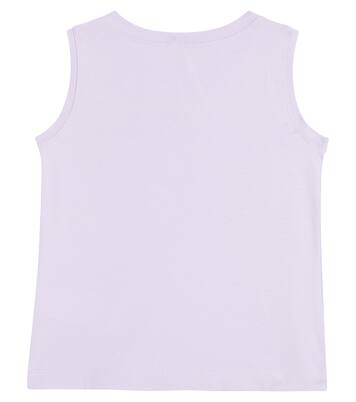 Bow-detail cotton-blend top | Monnalisa