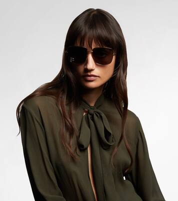 Triomphe Rhinestone 01 oversized sunglasses | Celine Eyewear