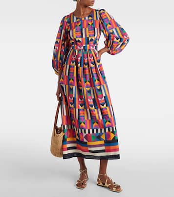 Midikleid Multiple aus Baumwolle und Seide | Eres