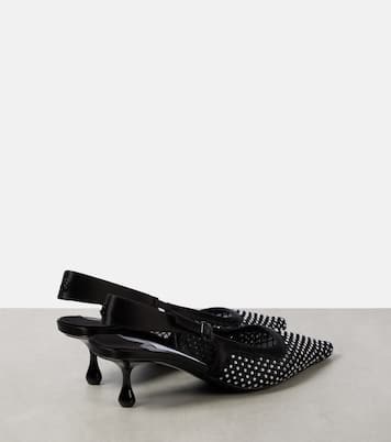 Slingback-Pumps Amel 50 aus Mesh mit Kristallen | Jimmy Choo