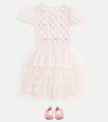 Floral Lattice embellished tulle dress | Tutu Du Monde