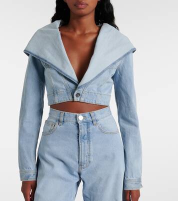 Cropped denim jacket | Alaïa