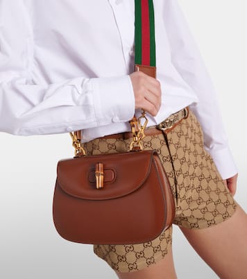 Gucci Bamboo 1947 Small leather top-handle bag | Gucci