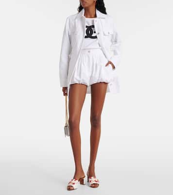 High-Rise Shorts aus Baumwollpopeline | Dolce&Gabbana