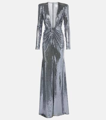 Sequined gathered gown | Alex Perry