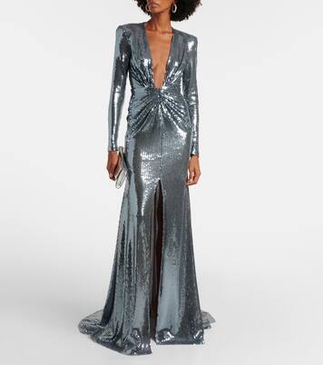 Sequined gathered gown | Alex Perry