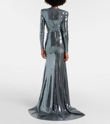 Sequined gathered gown | Alex Perry