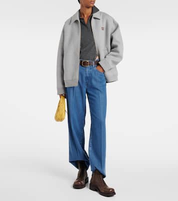 Leather lace-up boots | Miu Miu