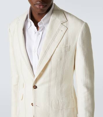 Striped linen and wool-blend suit | Brunello Cucinelli