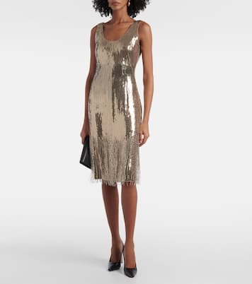 Midikleid Dolley aus Seide mit Pailletten | Ralph Lauren Collection