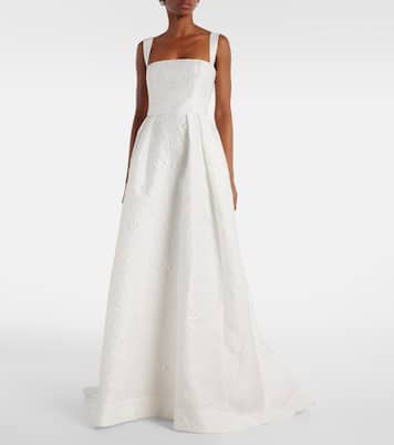 Bridal Esther brocade gown | Rebecca Vallance