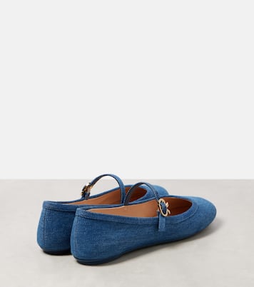 Carla denim Mary Jane flats | Gianvito Rossi