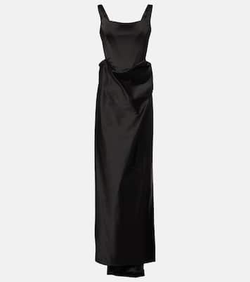 Camille draped crêpe satin bustier gown | Vivienne Westwood
