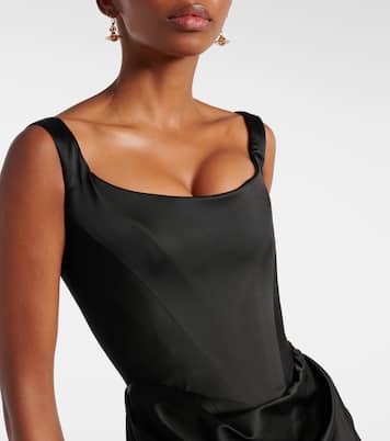 Camille draped crêpe satin bustier gown | Vivienne Westwood