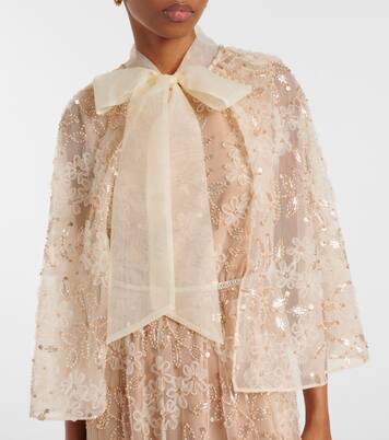 Abito lungo con ricamo | Self-Portrait