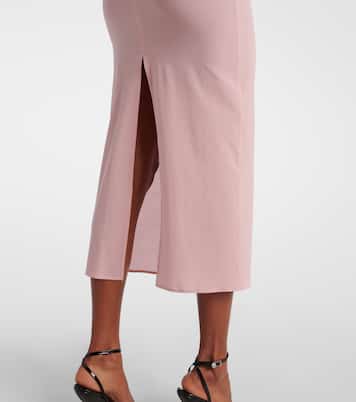 Ruched silk-blend midi dress | Magda Butrym