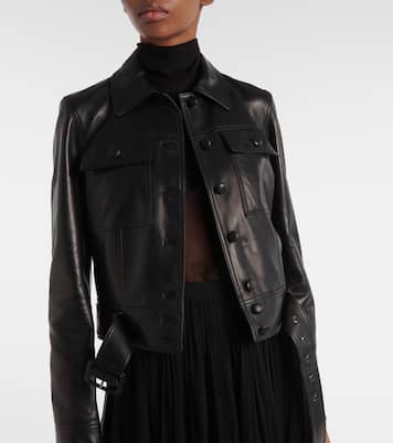 Cropped-Lederjacke | Saint Laurent