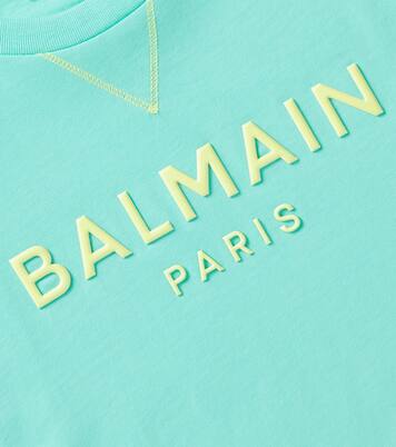 Logo cotton jersey T-shirt | Balmain Kids