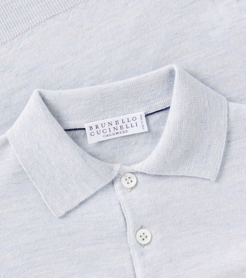 Cashmere, silk, and linen polo sweater | Brunello Cucinelli Kids