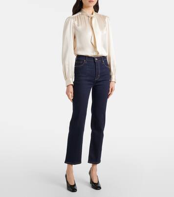 Jeans rectos Le Sleek de tiro alto | Frame