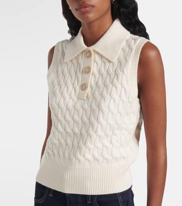 The Cable Polo wool sweater vest | Frame