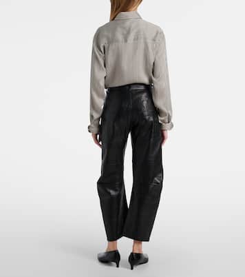 Pantalones barrel Shon de piel | Nili Lotan