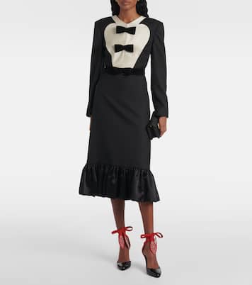 Pumps Foliefoliage 85 aus Veloursleder und Leder | Valentino Garavani