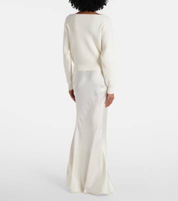 Cotton and silk-blend sweater | Victoria Beckham
