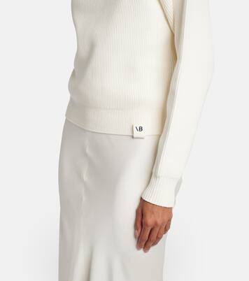 Cotton and silk-blend sweater | Victoria Beckham